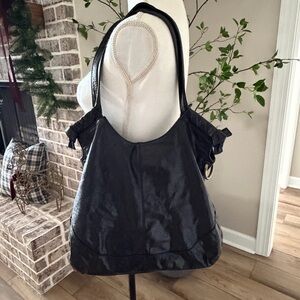 Latico USA Black Leather Shoulder Bag Slouchy Boho